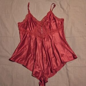Victoria's Secret Scarlet Satin Lace Slip
